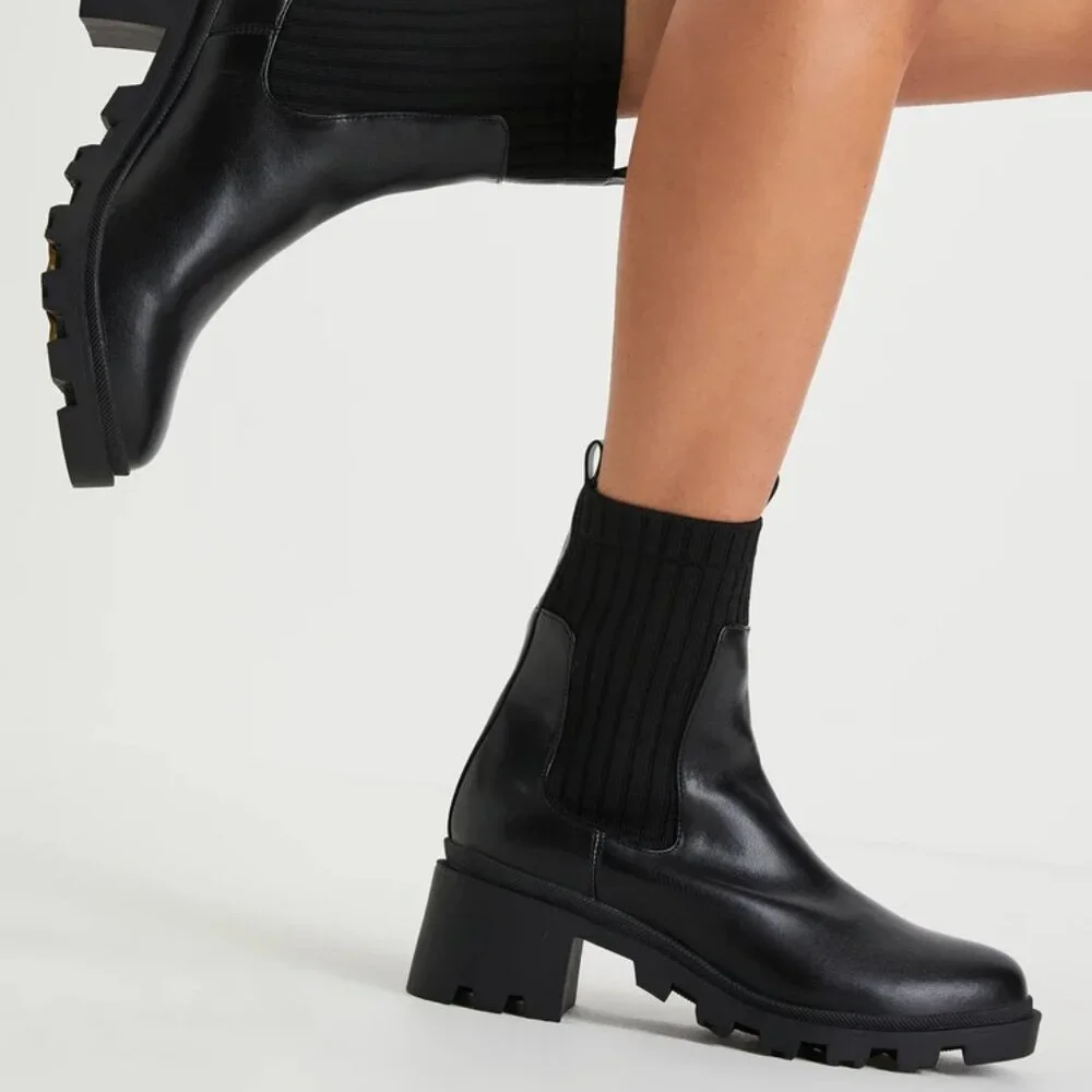 Jerico Black Slip-On Ankle Boots/NIB/8